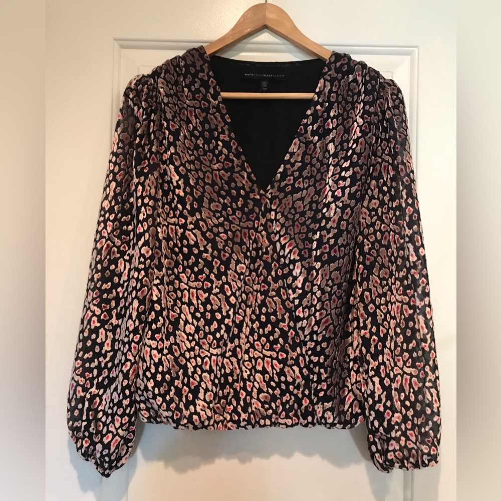 Velvet Burnout Animal Print Top